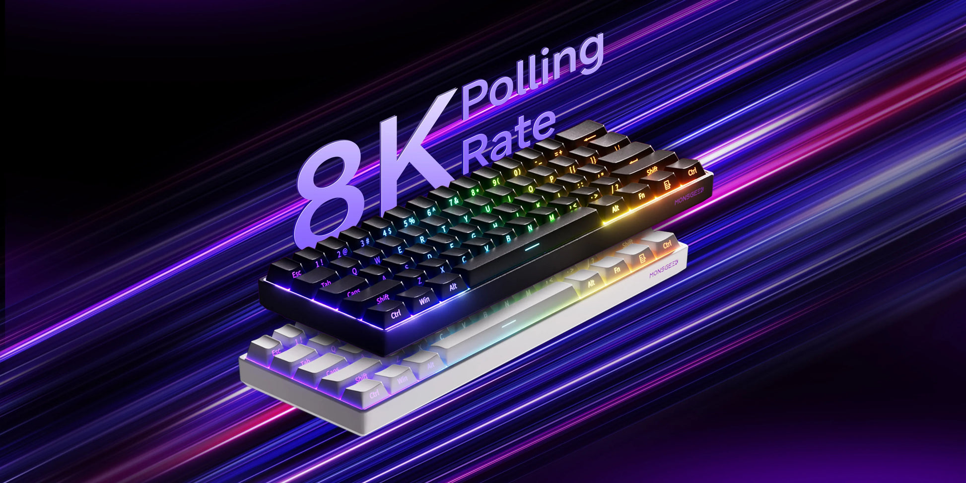 MonsGeek FUN60 Pro – 60% Magnetic Gaming Keyboard | 8K Polling | Rapid Trigger Precision