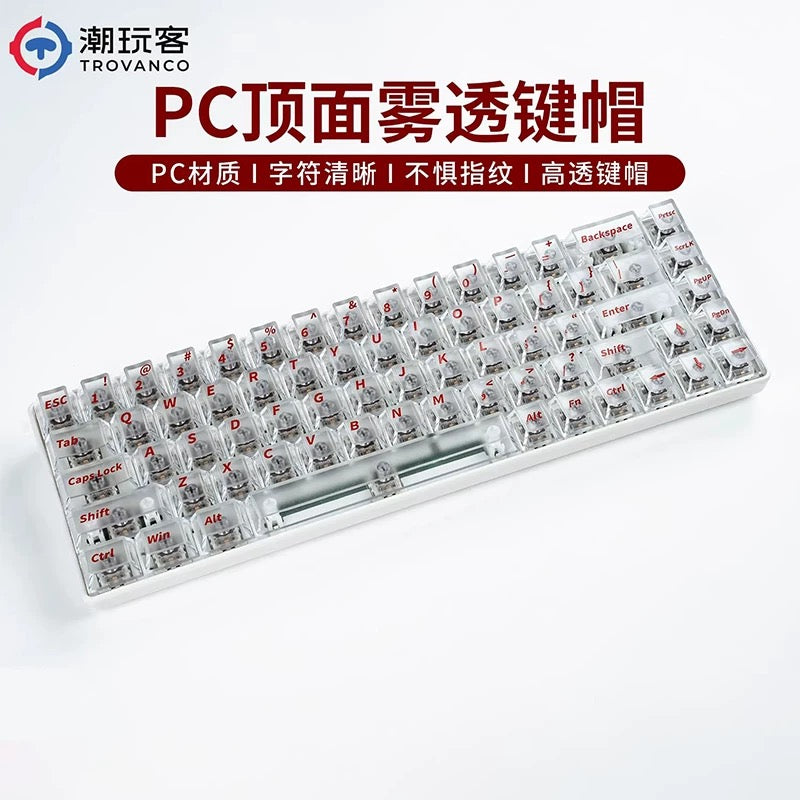 PC Translucent Premium Keycaps V4.0 – Limited Edition | Pink, Black, Crimson & Crystal Clear